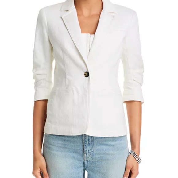 cinq a sept Jackets & Blazers - Cinq à Sept Khloe Denim Blazer - women’s size 12 - white